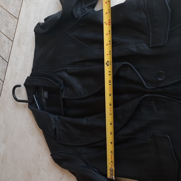 Womens Vintage Black Leather Jacket..brand- INC..size M...NEW - Picture 14 of 14
